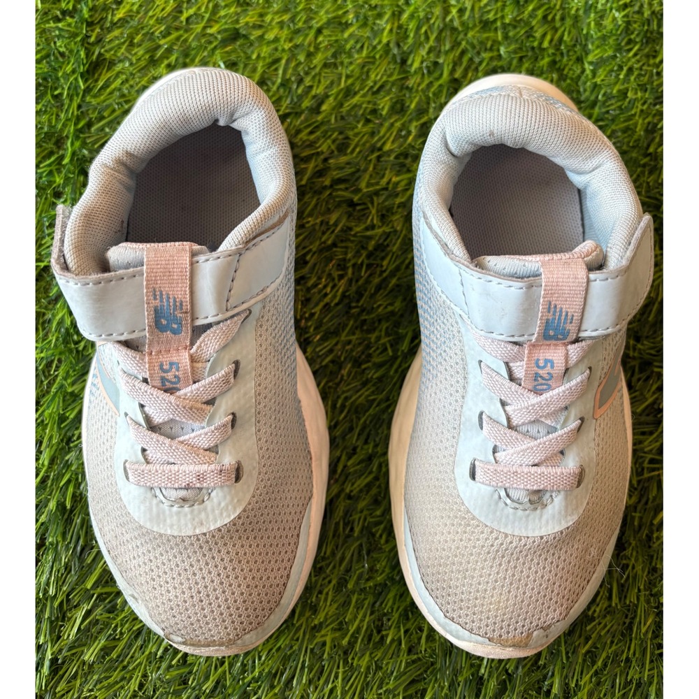 New Balance 520 Kids Running Shoes Light Blue Pink PA520SP8 Size 10.5 US Toddler - Picture 2 of 8